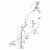 Схема узла: Задний тормозной цилиндр для Suzuki DR350