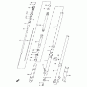 Схема вузла: Передня вилка (Model w) для Suzuki RM250