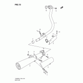 Схема узла: Выхлопная система для Suzuki TU250
