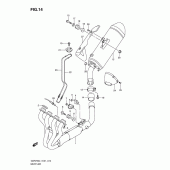 Схема узла: Выхлопная система для Suzuki GSR750