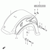 Схема узла: Заднее крыло (Vl800zk4/zk5) для Suzuki VL800 Intruder Volusia