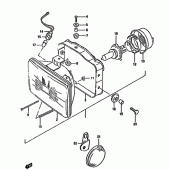 Схема вузла: Фара (Model r) для Suzuki DR350