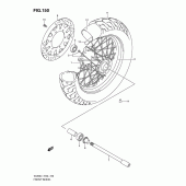 Схема вузла: Переднє колесо (Vl800l1 e24) для Suzuki VL800 Intruder C800C/Boulevard C50C