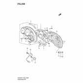 Схема узла: Спидометр (Model k1/k2/k3) для Suzuki GSX600 Katana