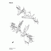 Схема узла: Подножки для Suzuki GSR750