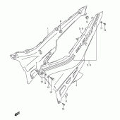 Схема вузла: Бічні панелі (Model j) для Suzuki GSX600 Katana