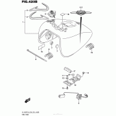 Схема вузла: Паливний бак (Vl1500Tl6 E33) для Suzuki VL1500 Boulevard C90T