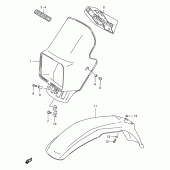 Схема узла: Накладка фары для Suzuki DR200 DR200SE