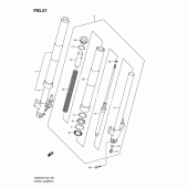 Схема вузла: Передня вилка для Suzuki VZ800 Intruder M800/Boulevard M50