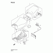 Схема вузла: Сидіння для Suzuki GSF650 Bandit