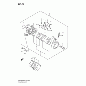 Схема узла: Передний тормозной суппорт для Suzuki VS800 Boulevard S50
