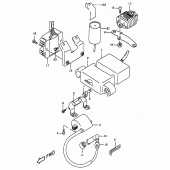 Схема вузла: Електроустаткування для Suzuki DR350