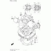 Схема узла: Головка цилиндра для Suzuki DR650 DR650SE