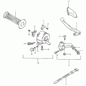 Схема узла: Левый пульт управления рулевой (E22) для Suzuki TS125