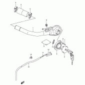 Схема вузла: Горловина паливного бака для Suzuki AN650 Burgman (EU analogue of SkyWave)