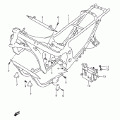 Схема узла: Рама (Model s/t) для Suzuki GSX750 Katana