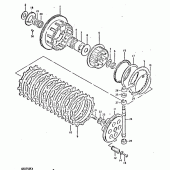 Схема узла: Сцепление для Suzuki GSX750