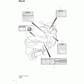 Схема узла: Информационные наклейки для Suzuki UH200 Burgman