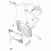 Схема вузла: Олійний охолоджувач для Suzuki GSX-R1100