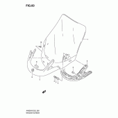 Схема вузла: Вітрове скло (An650) для Suzuki AN650 Burgman (EU analogue of SkyWave)