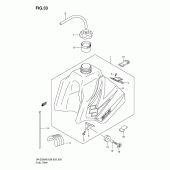 Схема узла: Топливный бак (Model k6) для Suzuki DR-Z250