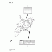Схема узла: Информационные наклейки (Vz800l1 e2) для Suzuki VZ800 Intruder M800/ Boulevard M50