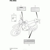Схема вузла: Інформаційні наклейки (Dr-Z400Sl7 E03) для Suzuki DR-Z400 DR-Z400S