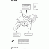 Схема вузла: Інформаційні наклейки (Vzr1800Bzl7 E03) для Suzuki VZR1800 Boulevard M109R BOSS