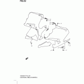 Схема вузла: Under cowling installation parts (With cowling) для Suzuki GS500