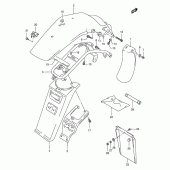 Схема узла: Заднее крыло (Model r/s/t/v/w) для Suzuki DR350