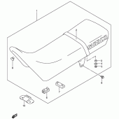 Схема вузла: Сидіння (Model k1/model k2 p9) для Suzuki DR200 DR200SE