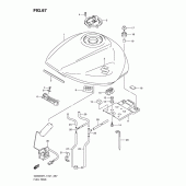 Схема узла: Топливный бак (Gsx650fual1 e21) для Suzuki GSX650
