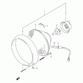 Схема узла: Фара (Model w/x e2, e4, e17, e18, e22, e25, e34, p37) для Suzuki VL1500 Intruder LC