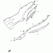 Схема вузла: Нижні молдінги (Спідниці) (Model x) для Suzuki AN400 Burgman (EU analogue of SkyWave)
