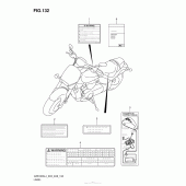 Схема вузла: Інформаційні наклейки (Vzr1800Zl4 E33) для Suzuki VZR1800 Boulevard M109R