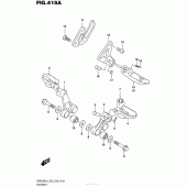 Схема вузла: Підніжки для Suzuki DR650 DR650SE
