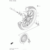 Схема узла: Переднее колесо для Suzuki TU250