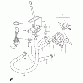 Схема вузла: Паливний кран для Suzuki RF600