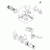 Схема узла: Ручки руля (Model k5) для Suzuki RM-Z450