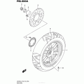 Схема узла: Заднее колесо (Uh200Al5 P28) для Suzuki UH200 Burgman