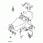 Схема узла: Сиденье (Model k) для Suzuki GSX-R1100