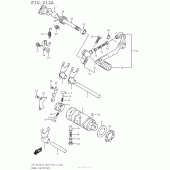 Схема узла: Копирный вал & Вилки & Вал переключения для Suzuki DR-Z125 DR-Z125