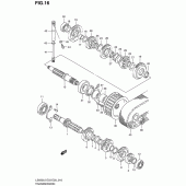 Схема вузла: Трансмісія для Suzuki LS650 Boulevard S40