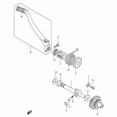 Схема узла: Кикстартер для Suzuki TS185