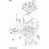 Схема вузла: Головка циліндра (Задня) для Suzuki DL1000 V-Strom