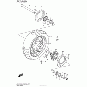 Схема узла: Заднее колесо для Suzuki DL1000 V-Strom