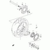 Схема узла: Заднее колесо для Suzuki GSX-R600