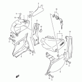 Схема вузла: Бічні панелі (Model k5) для Suzuki VL800 Intruder Volusia