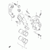 Схема вузла: Передній гальмівний супорт для Suzuki RM250