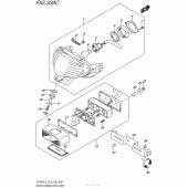 Схема вузла: Задній ліхтар (Stop-сигнал) (Sfv650L5 E33) для Suzuki SFV650 Gladius